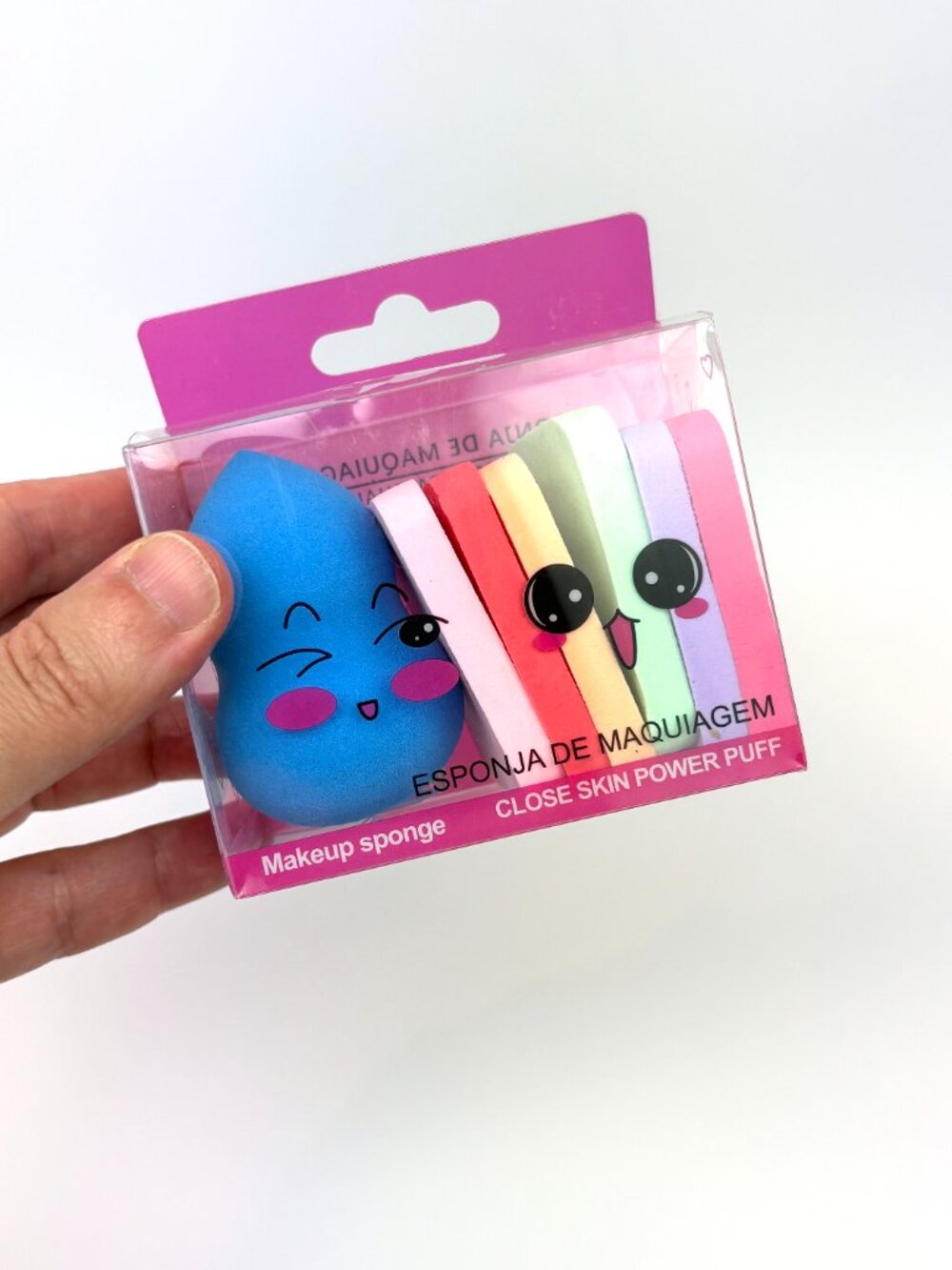 7 pieces set of cute colorful beauty makeup sponges and powder puffs. New - Picture 7 of 7
